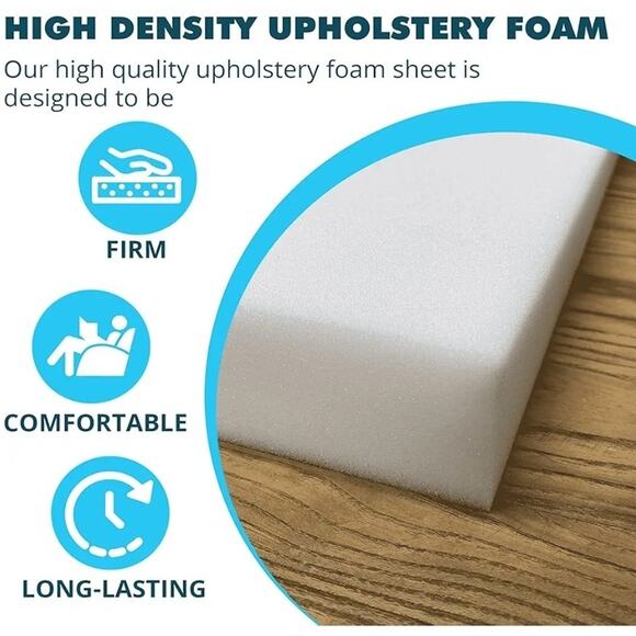 22"x24"x5" High Density Upholstery Foam Padding for Cushions and Seat Repair - Picture 3 of 7